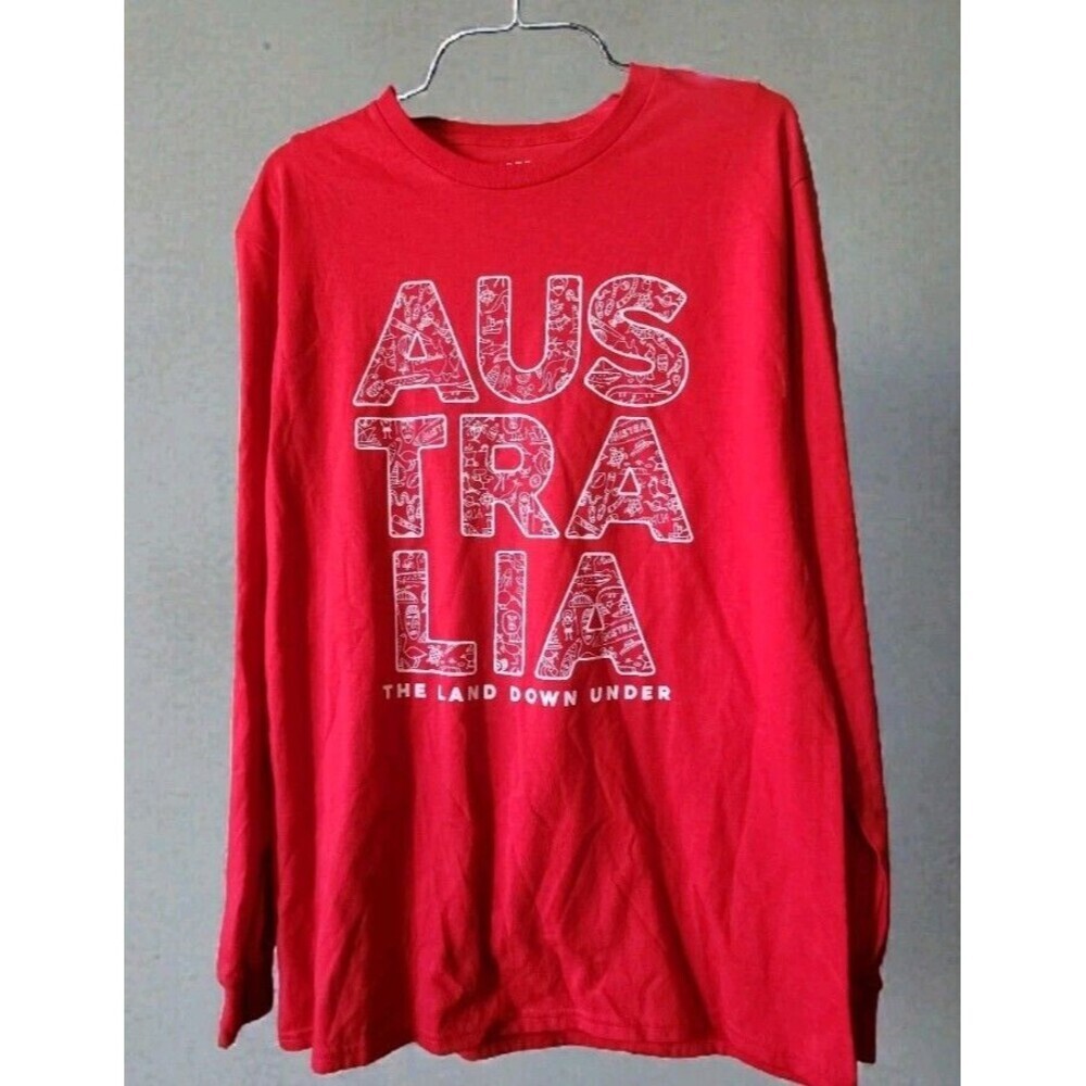 Australia Land Down Under Cultural Icons Medium Long Sleeve Cotton D30 Excellent